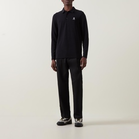 Logo Badge Long-Sleeved Polo Shirt