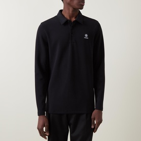 Logo Badge Long-Sleeved Polo Shirt