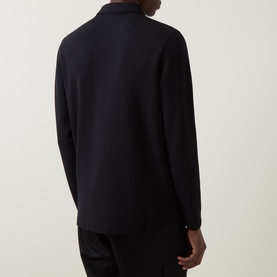 Logo Badge Long-Sleeved Polo Shirt