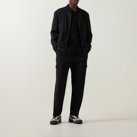 Logo Badge Long-Sleeved Polo Shirt