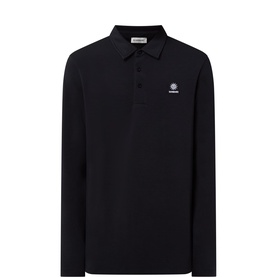 Logo Badge Long-Sleeved Polo Shirt