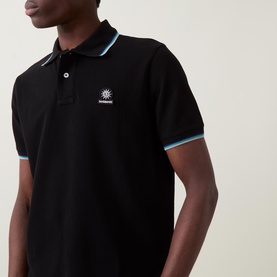 Logo Badge Tipped Polo Shirt