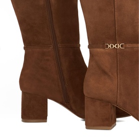 Sanna Leather Snaffle Trim Knee High Boots