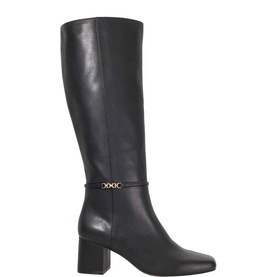 Sanna Leather Snaffle Trim Knee High Boots