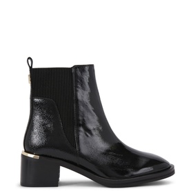 Liberta Patent Leather Ankle Boots