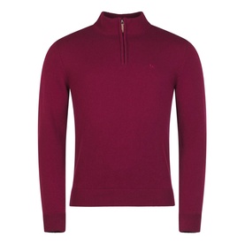 Lunnaigh Lambswool Logo Quarter-Zip Sweater
