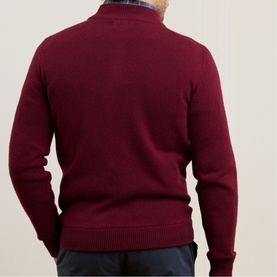 Lunnaigh Lambswool Logo Quarter-Zip Sweater