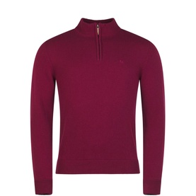 Lunnaigh Lambswool Logo Quarter-Zip Sweater