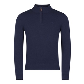 Lunnaigh Lambswool Logo Quarter-Zip Sweater