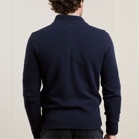 Lunnaigh Lambswool Logo Quarter-Zip Sweater