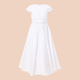 Sequin Bow Detail Communion Dress