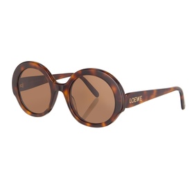 Slim Havana Round Sunglasses