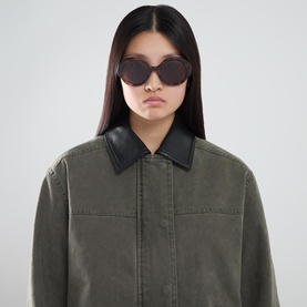 Slim Havana Round Sunglasses