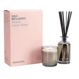 Luxury Candle & Diffuser Gift Set French Linen Water