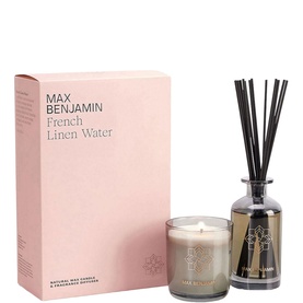 Luxury Candle & Diffuser Gift Set French Linen Water