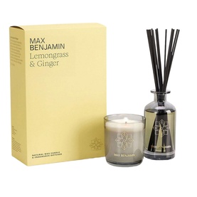 Luxury Candle & Diffuser Gift Set Lemongrass & Ginger