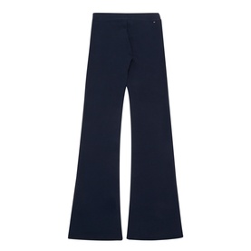 Metallic Logo Flared Track Pants