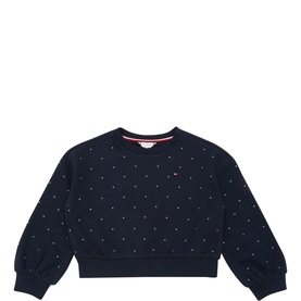 Flag Logo Studded Sweatshirt
