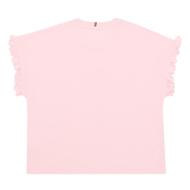 Flag Logo Frill Sleeve T-Shirt