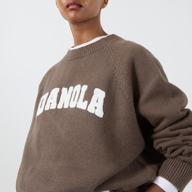 Varsity Logo Boucle Sweater
