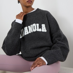 Varsity Logo Boucle Sweater