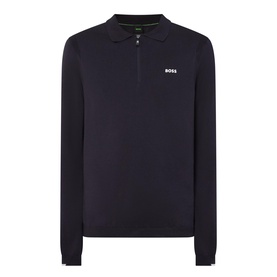 Ever Logo Zip Knitted Polo Shirt