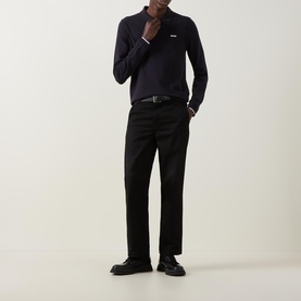 Ever Logo Zip Knitted Polo Shirt