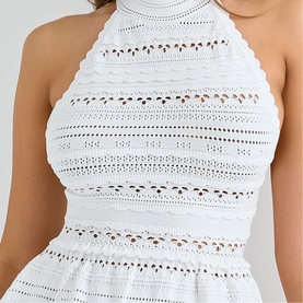 Serafina Open-Knit Mini Dress