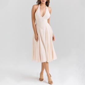 Solada Georgette Halter Sundress