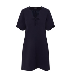 Romelina Scalloped Mini Flared Dress