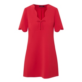 Romelina Scalloped Mini Flared Dress