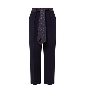 Paga High-Rise Belted Tapered Trousers