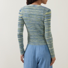 Striped Knitted Cardigan