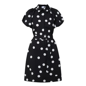Polka Dot Mini Shirt Dress