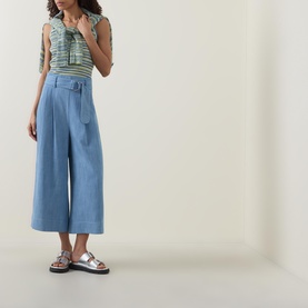 Belted Wide Leg Culottes