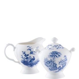 Archive Blue Cream and Sugar Set