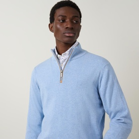 Troyer Logo Half-Zip Sweater