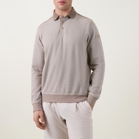 Geo Weave Logo Knitted Polo Shirt