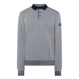 Geo Weave Logo Knitted Polo Shirt