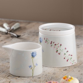 Camille Pale Jade Sugar & Creamer Set