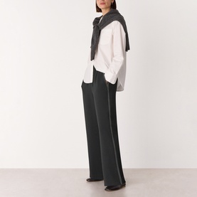Stitch Detail Straight-Leg Trouser
