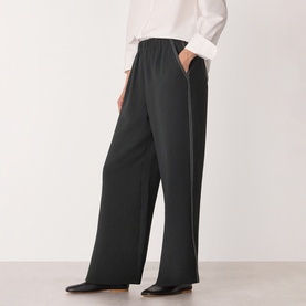 Stitch Detail Straight-Leg Trouser