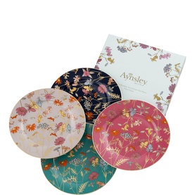 Golden Meadow Set of Four Tea Plates