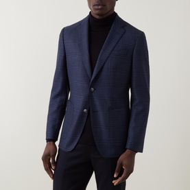 Hutson Checked Single-Breasted Blazer