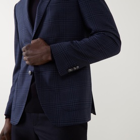 Hutson Checked Single-Breasted Blazer