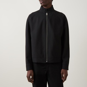 Keyn Pinstripe Bomber Jacket