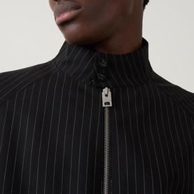 Keyn Pinstripe Bomber Jacket