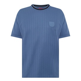 Davros Logo Tonal Stripe T-Shirt