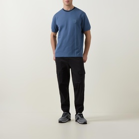 Davros Logo Tonal Stripe T-Shirt