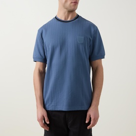 Davros Logo Tonal Stripe T-Shirt